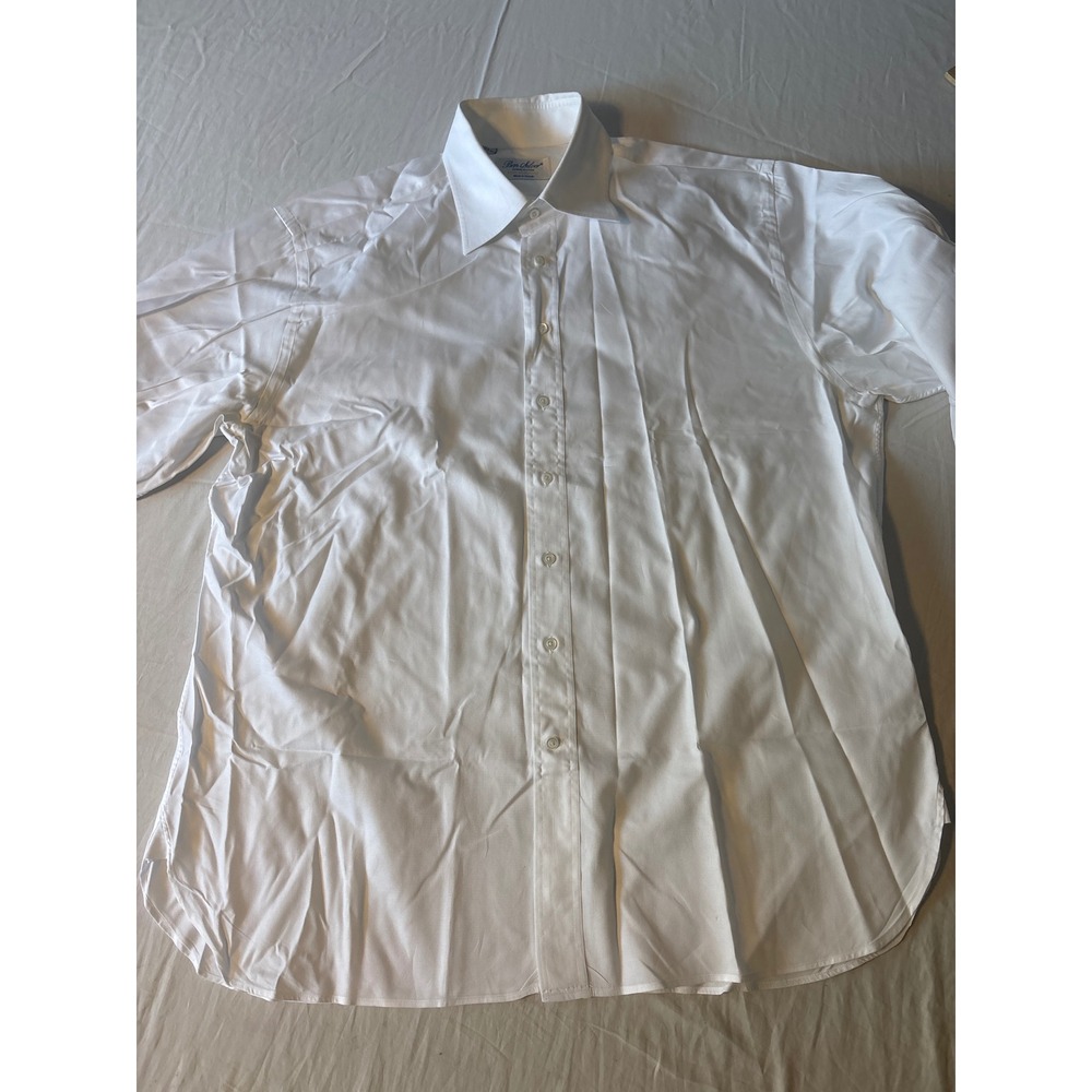 Ben Silver Dress Shirt Mens XL White Excellent French Cuff‎ Spread Collar Canada